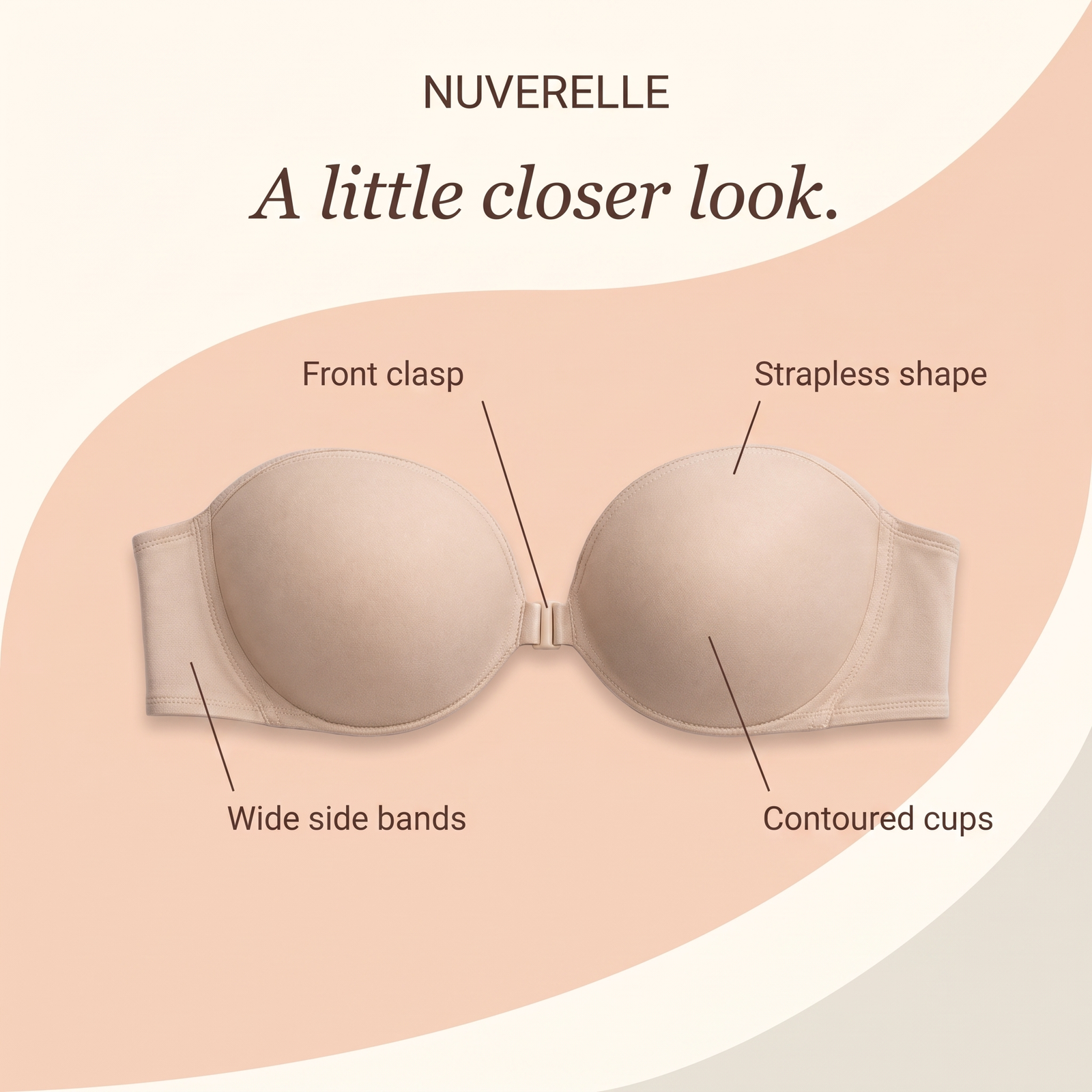 Front-Closure Strapless Bra — product overview and callouts